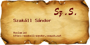 Szakáll Sándor névjegykártya